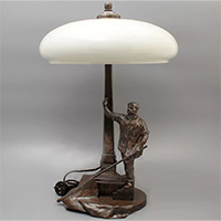 Советская бронзовая лампа агитационная