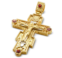 Восьмиконечный крест из золота