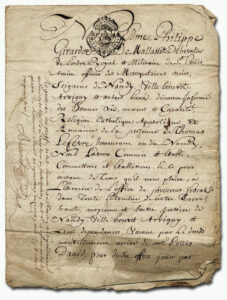 Старинное письмо с гербом