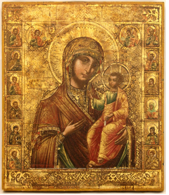 Иверская икона Божьей Матери с другими святыми